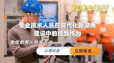 专业技术人员在现代化新湖南建设中的担当作为(2021年度公需课)