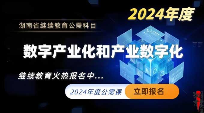2024年湖南省公需科目培训班（数字产业化和产业数字化）
